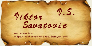 Viktor Savatović vizit kartica